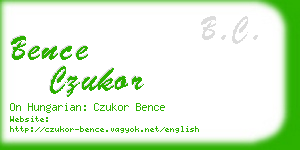 bence czukor business card